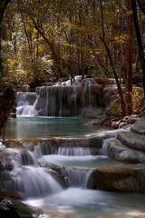 Obraz premium waterfall in autumn