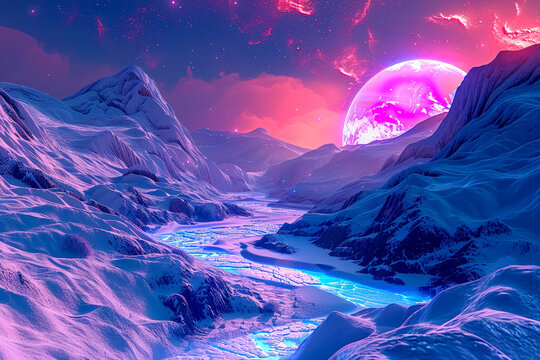Colorful icy bodies in the Kuiper Belt neon trail lights
