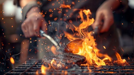 Fire on the grill