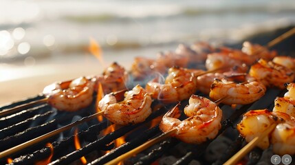 Seafood on the grill