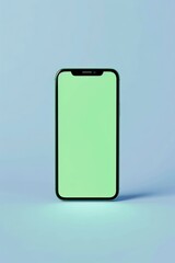 Phone mockup with green screen on isolated background