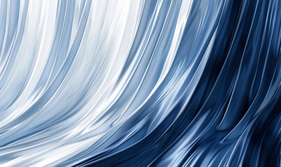 Abstract metallic blue white curtain 3D template background image with the same neat contrast.
