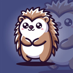heggehog vector mascot logo illustration 1