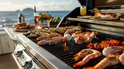 Seafood on the grill