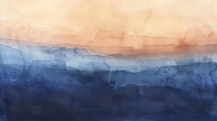 Dynamic watercolor background with a gradient that captures the heat of a desert, transitioning from a hot terracotta to a chilling midnight blue