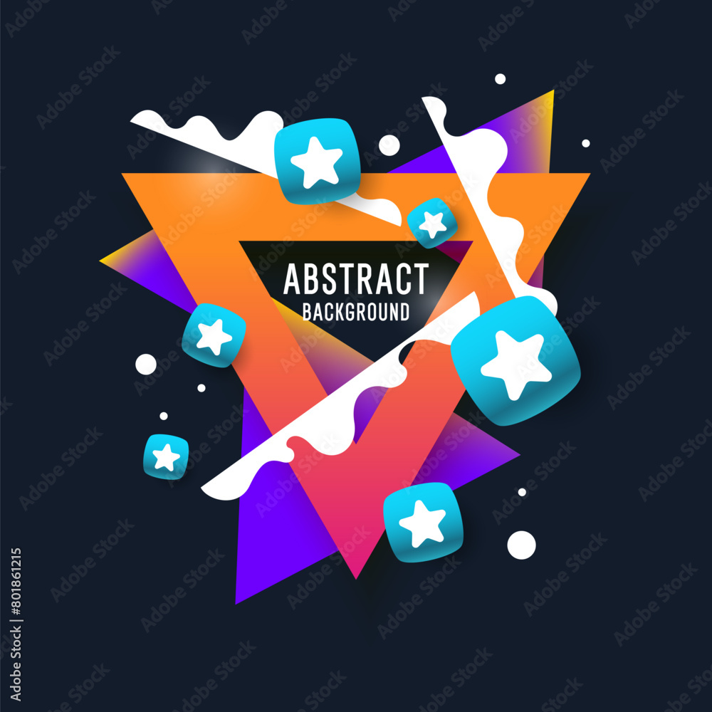 Poster modern geometric composition of various shapes. illustration for design. abstract background in the 