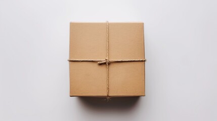A cardboard box against a white backdrop. Generative Ai