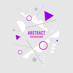 Geometric poster with different shapes. Modern abstract background. Vector illustration.