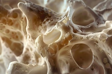 Bone structure, structure of human bone, close-up microscopic view - Powered by Adobe