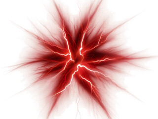 Red electricity isolated background