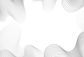 Wavy line memphis background, white and black ,transparent
