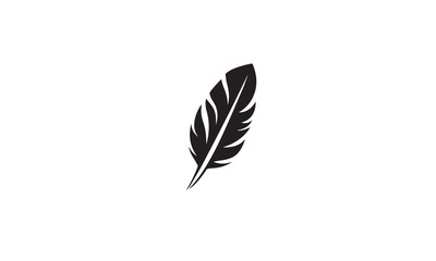  leaf logo black simple flat icon on white background