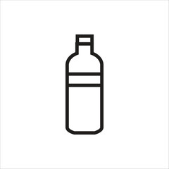 botle water vector icon line template