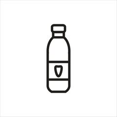 botle water vector icon line template