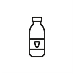 botle water vector icon line template