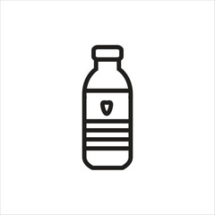 botle water vector icon line template