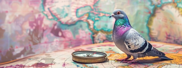 Pigeon Navigator: The Bird and The World Map

