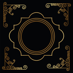 golden forged patterns decorative elements