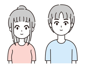 Tシャツを着た人物イラスト1