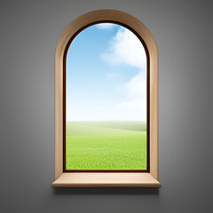 arch window, frame, weather, border, interior