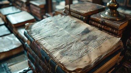 AI system processing historical documents, screen showing comparison between original and digitized text versions.