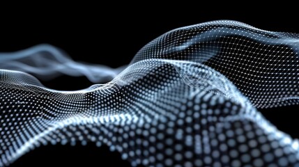 abstract polygonal mesh wire wave background