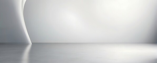 empty white room with spotlights