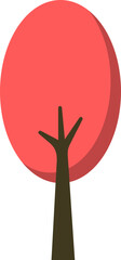 Cartoon Red Tree illustration