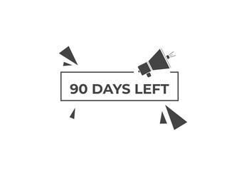 90 days to go countdown template. 90 day Countdown left days banner design. 90 Days left countdown timer