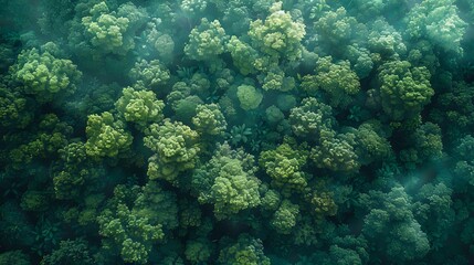 Majestic Aerial View of Untouched Forest