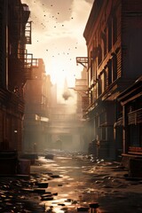 Fototapeta premium beautiful dramatic panoramic sunset on the lake with trees reflection silhouettes and dark cloudy sky