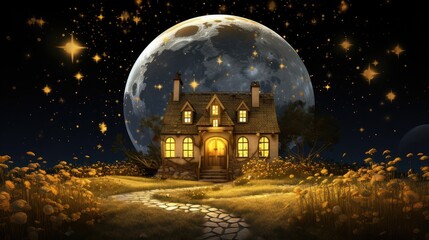 Naklejka premium halloween scene