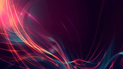 Fototapeta premium abstract blurred neon tangled web glowing lines background