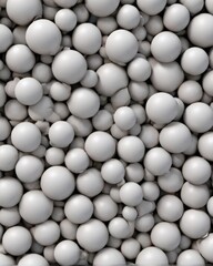 Abstract background of white balls. 3d rendering, 3d illustration.