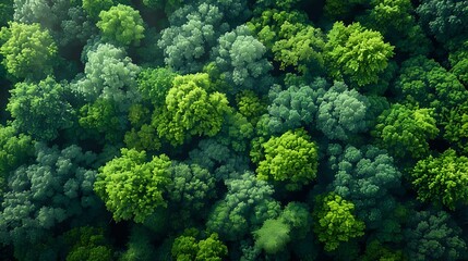 Aerial Perspective of Majestic Forest View