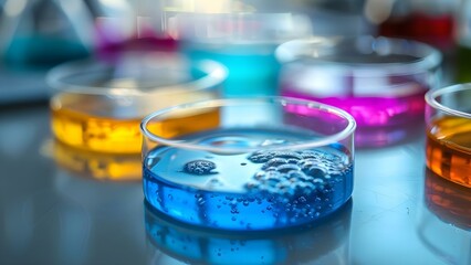 Explore fascinating chemical reactions in a petri dish through scientific observation. Concept Chemical Reactions, Petri Dish Experiments, Science Observation, Fascinating Reactions