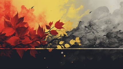 black, red and yellow abstract modern background