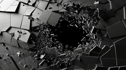 abstract black cracked surface background