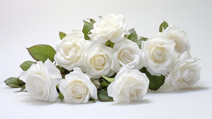 White roses on a white background with a place for your text.