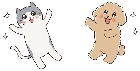 かわいい犬とねこ