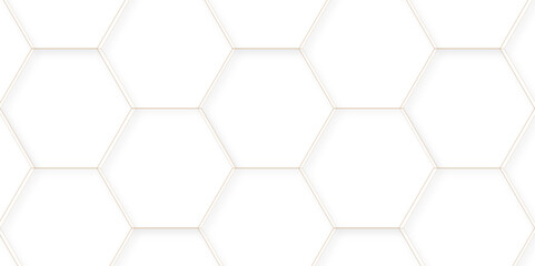 Fototapeta premium Abstract background with hexagons Abstract hexagon polygonal pattern background vector. seamless bright white abstract honeycomb background.