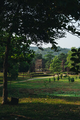 Temple at My Son Sanctuary, Quang Nam, World Heritage Site, Vietnam in sunlight, exploration, temples, crusade, explore old ruins