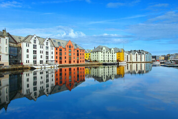 Ålesund, important fishing port on the Norwegian Sea - Norway	