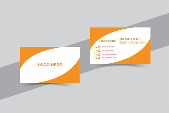 business card design . double sided business card template modern and clean style name card corporate visiting card vector design.