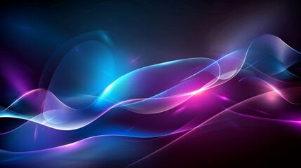 Naklejka premium magic energy neon glowing wave abstract background