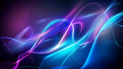Fototapeta premium magic energy neon glowing wave abstract background