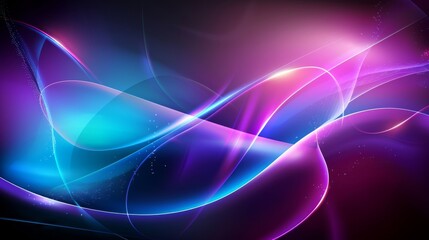 Naklejka premium magic energy neon glowing wave abstract background