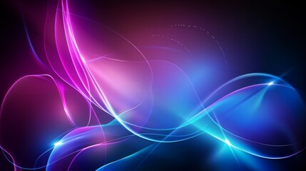 magic energy neon glowing wave abstract background