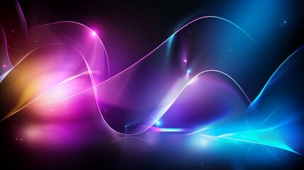 magic energy neon glowing wave abstract background