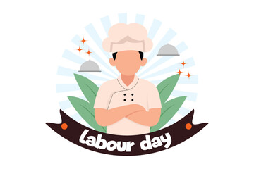 Labour Day Flat Design Illustration
